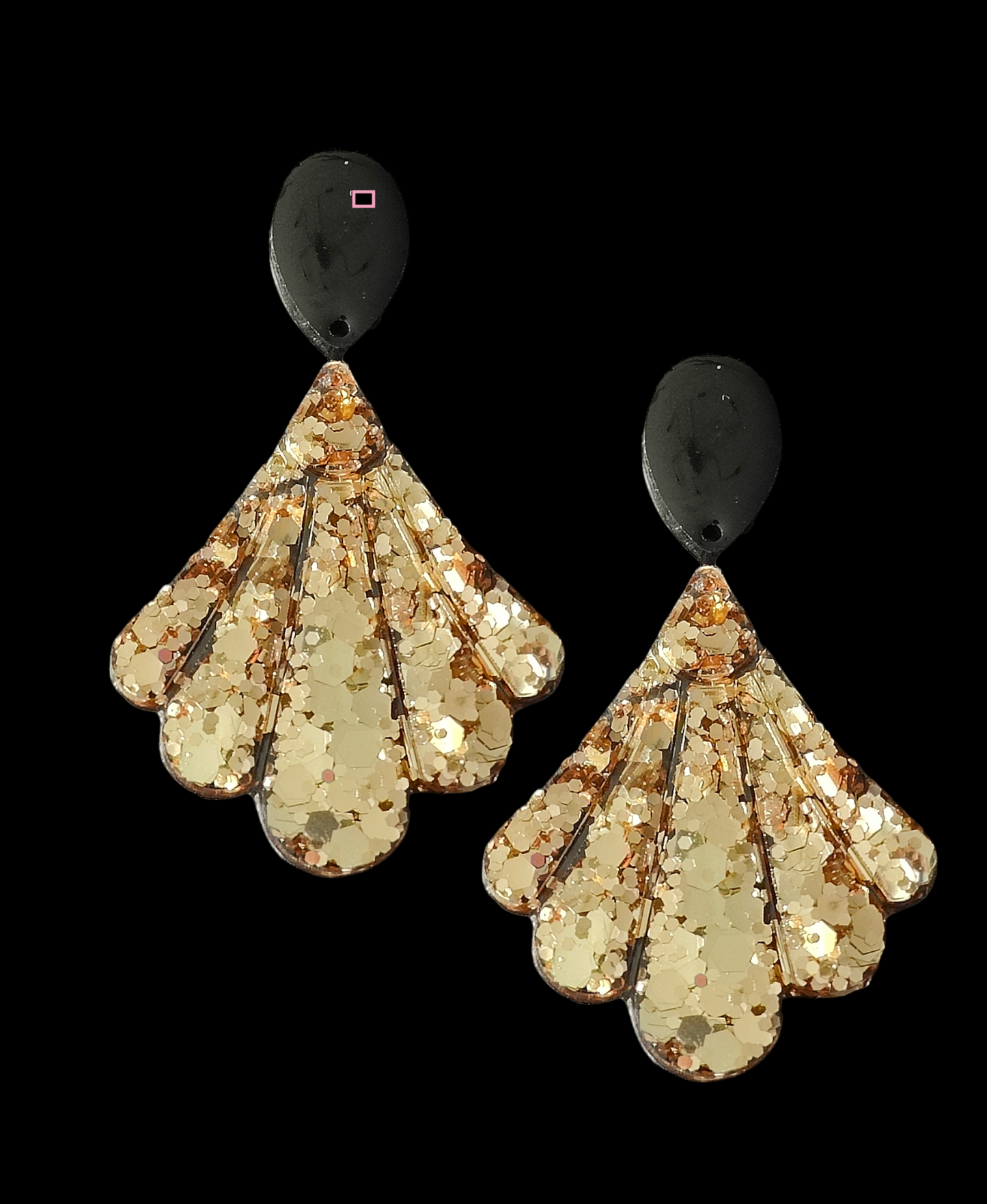 Pendientes abanico Navidad